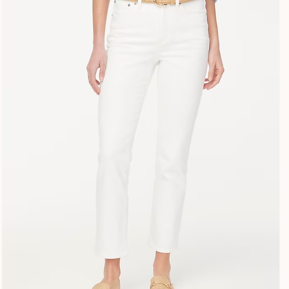 J. Crew Factory Women's Straight Leg White Jeans